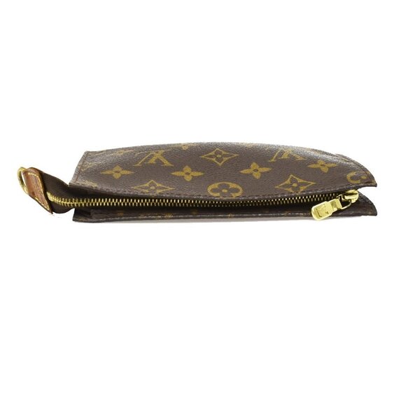 LOUIS VUITTON Logo BUCKET PM Pouch Bag Monogram Leather Brown France 60EF633 - Picture 6 of 13